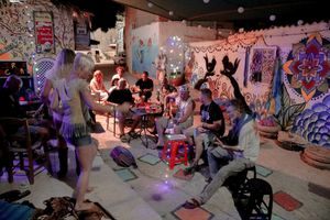 At night live music at Mad Irie in Crete