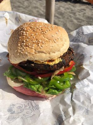 vegan burger   at Mad Irie in Crete
