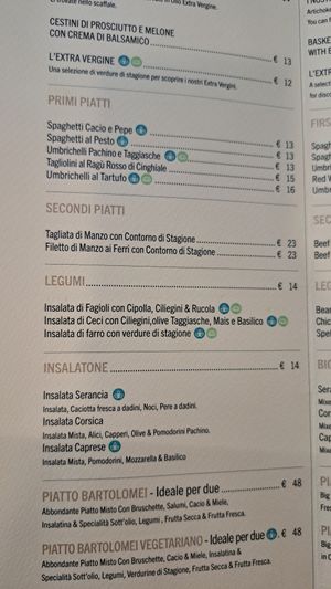 Menu at Oleoteca Bartolomei l'Olio Orvieto con Cucina in Orvieto
