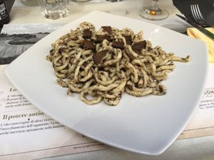 Delicious pasta with truffles ... gnam!!! at Oleoteca Bartolomei l'Olio Orvieto con Cucina in Orvieto