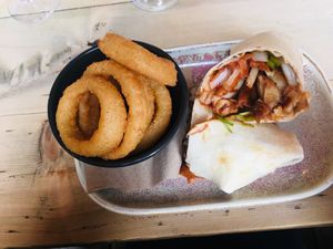 We had pizza and wraps it was tasty and filling. at Hell Below in Carlisle