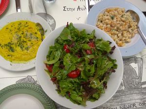 Vegan salad at George's Yard in Crete