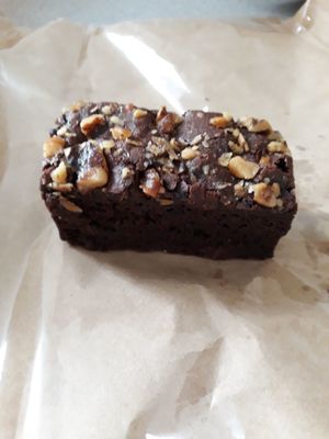 Vegan Brownie at Riverside Deli in Nelson