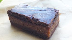 Chocolate & ginger slice at Riverside Deli in Nelson