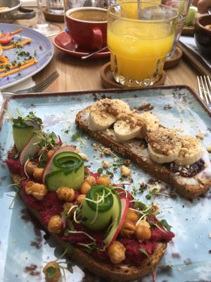 Sweet & savory breakfast  at Mingle Cafe in Larnaca