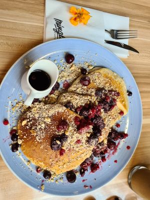 Old school pancakes at Mingle Cafe in Larnaca