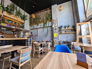 Interior at Mingle Cafe in Larnaca