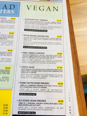 Vegan section.  at Mingle Cafe in Larnaca