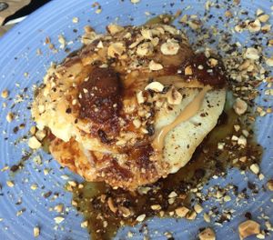 Peanutbutter pancakes at Mingle Cafe in Larnaca