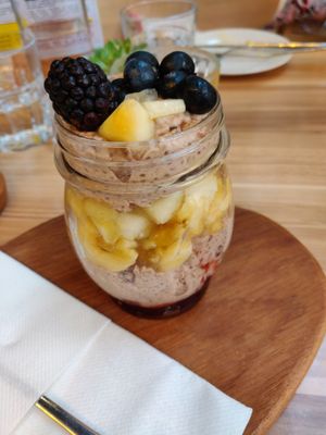 Cacao chia pudding at Mingle Cafe in Larnaca