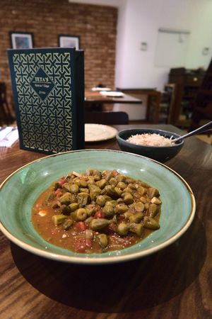 okra dish at Teta's Lebanese Kitchen in North West London