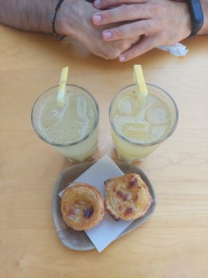 Finally I found a vegan Pastel de Nata in porto! Delicious! at Noshi Coffee in Porto