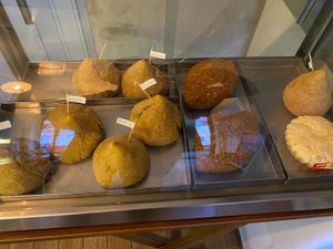 Salgados do dia! Savory options of the day  at Real Vegans - Cozinha Veganaa in Sao Paulo