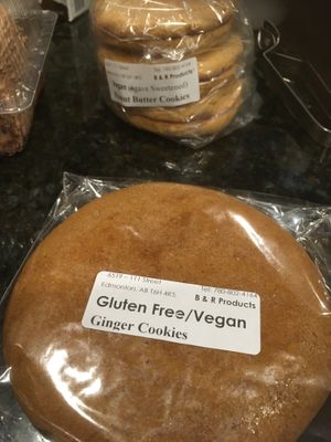 Ginger cookie at Buns and Roses Organic Wholegrain Bakery in Edmonton