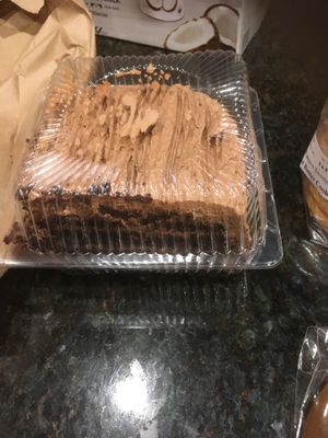 Chocolate cake at Buns and Roses Organic Wholegrain Bakery in Edmonton