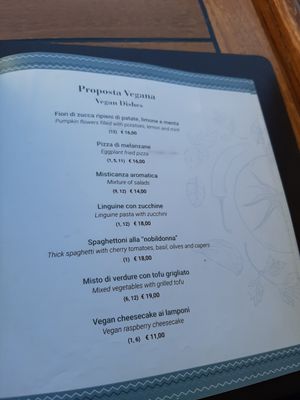 Preços do menu atualizados pra agosto 2022. at Da Gabrisa in Positano