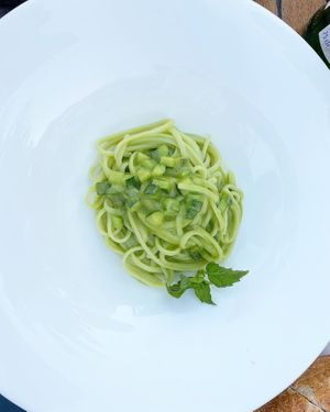 Zucchini pasta  at Da Gabrisa in Positano