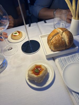 Complimentary fried pizza   at Da Gabrisa in Positano