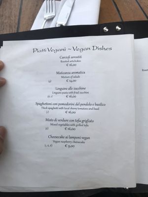 Menu at Da Gabrisa in Positano