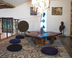 Upper lounge area at Alternity Elixir Bar in Toronto