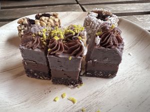 Blueberry Chocolate Mousse & Thumbprint Cookies 👌😋  at Alternity Elixir Bar in Toronto