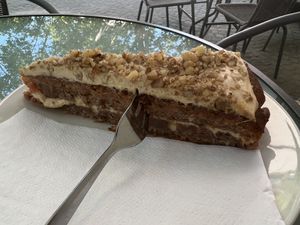 Carrotcake is delicious.  at Die Gute Stube in Mainz