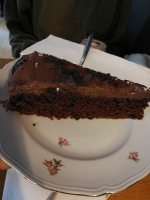 Chocolate cake at Die Gute Stube in Mainz