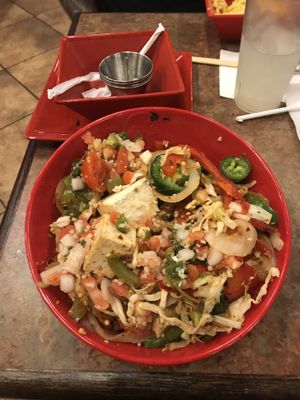 Tofu vegetables  at Genghis Grill in Midland