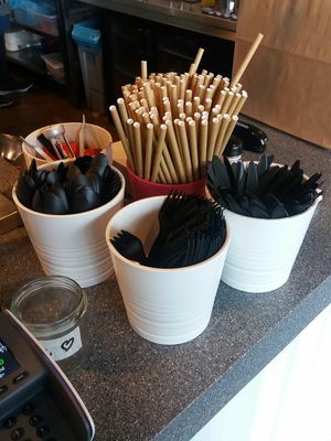 Take away cutlery at Jack Bean - Kruisplein in Rotterdam