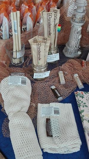 Zero waste Slovenian Dantesmile products and Hurraw vegan lip balms at  Vitaminčk Trgovina in Idrija