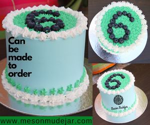 Vanilla celebration cake at Meson Mudejar in Archez