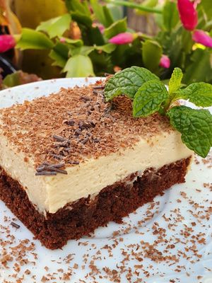 Brownie Cheesecake at Meson Mudejar in Archez