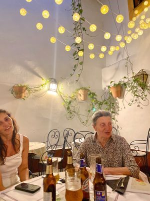 Family dinner time at Meson Mudejar in Archez