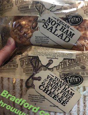 A couple of the vegan savoury options at Tiffin Coffee in Bradford