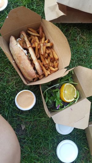 Philly cheese steak at Lola Rosa - Places des Festivals in Montreal