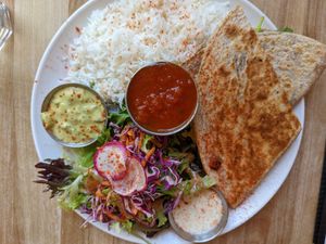 Quesadilla at Lola Rosa - Places des Festivals in Montreal
