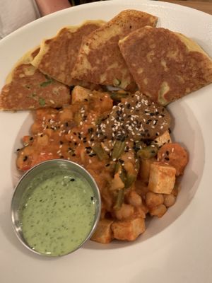 House curry with chickpea flatbread   at Lola Rosa - Places des Festivals in Montreal