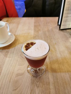 Berry bourbon cocktail at Lola Rosa - Places des Festivals in Montreal