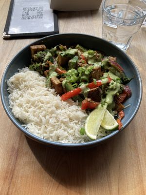 Braised Tofu and Sautéed Veggies  at Lola Rosa - Places des Festivals in Montreal