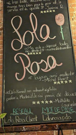  at Lola Rosa - Places des Festivals in Montreal