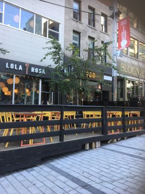 Storefront at Lola Rosa - Places des Festivals in Montreal