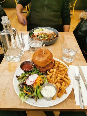 Cajun burger at Lola Rosa - Places des Festivals in Montreal