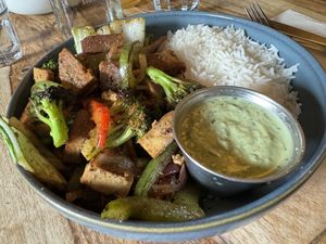 Braised tofu stirfry  at Lola Rosa - Places des Festivals in Montreal