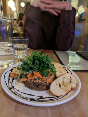 Carrot and mushroom tartare at Lola Rosa - Places des Festivals in Montreal