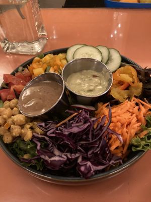 Salade rosa before mixing  at Lola Rosa - Places des Festivals in Montreal