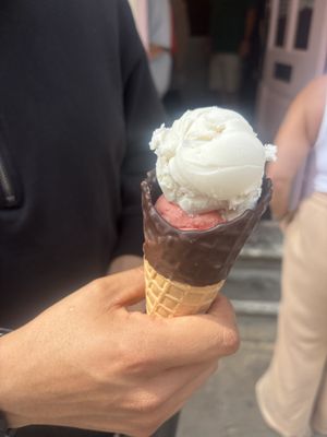 Strawberry and banana   at Dennetts in Lincoln