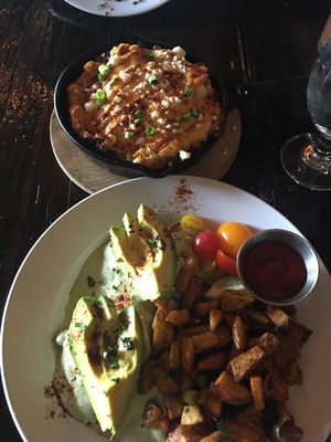 Vegan Benedict and Veggie frittata for lunch.  at Homegrown Gastropub in Reno