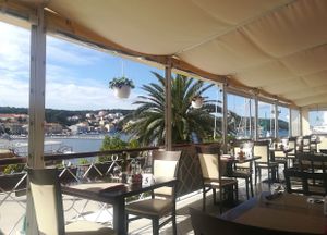 Outside of the restaurant  at Bocca Vera in Losinj