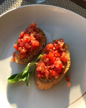 Bruschetta with tomatoes  at Bocca Vera in Losinj