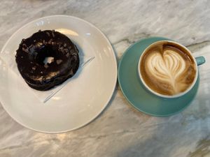  at 49th Parallel Coffee Roasters & Lucky's Doughnuts in Vancouver
